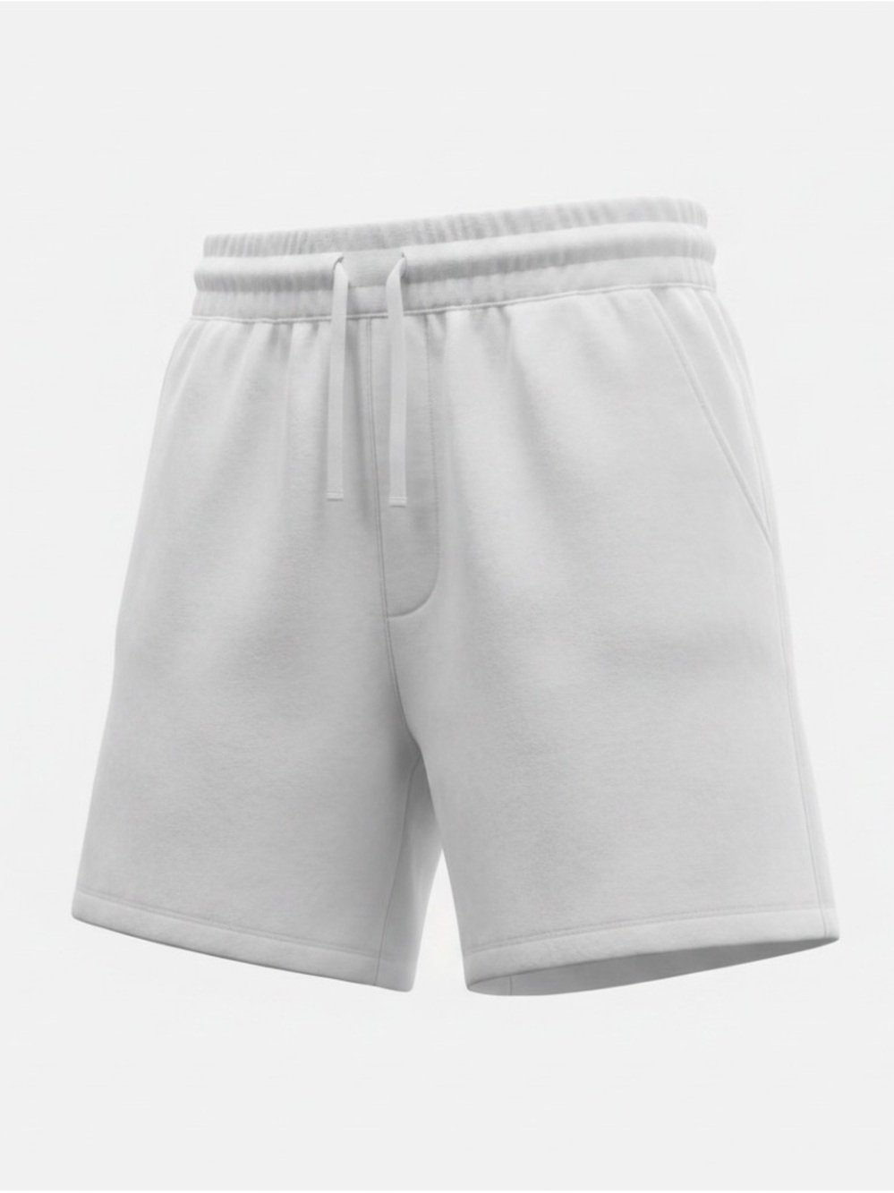 Zara Men's White Athletic Drawstring Sweat Shorts